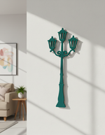 Painted MDF Street Lamp Design Cutout DIY Craft Wall Decor Board Art for painting and decoration, mounted on wall
