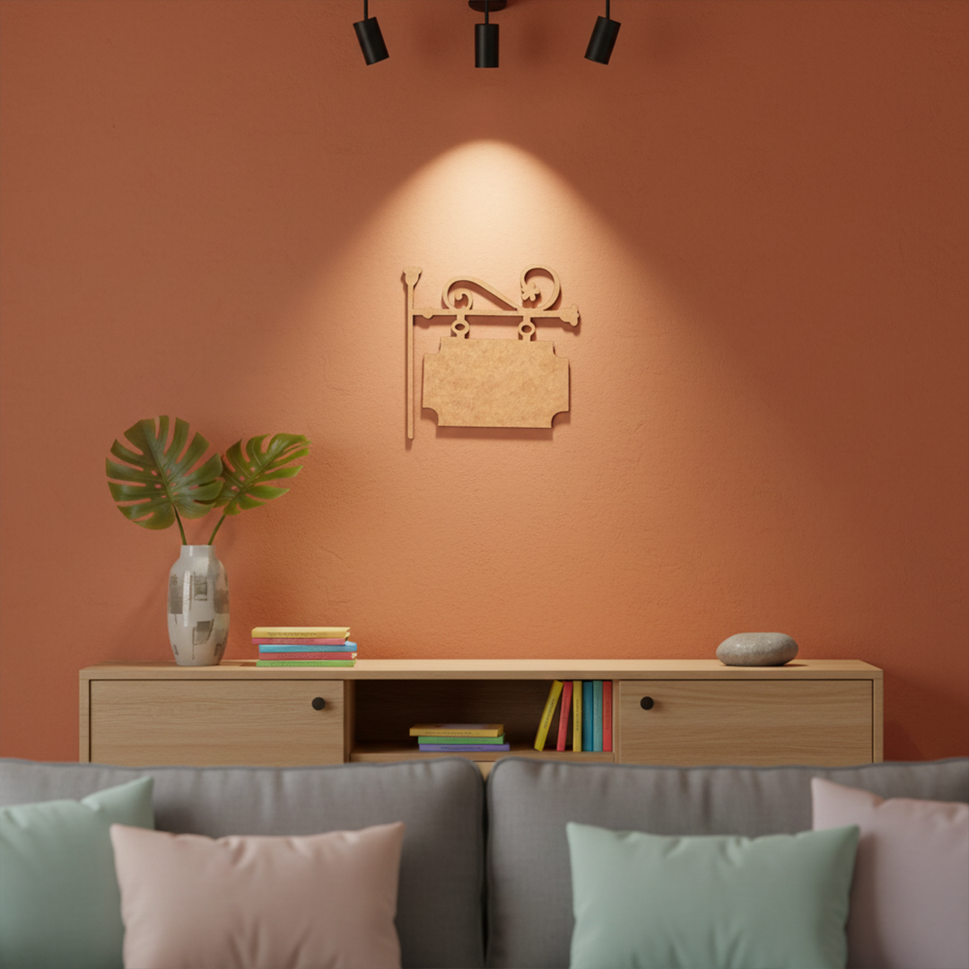 MDF Hanging Signboard Design Cutout DIY Craft Decor Board Ar for painting and signage, hanging on wall