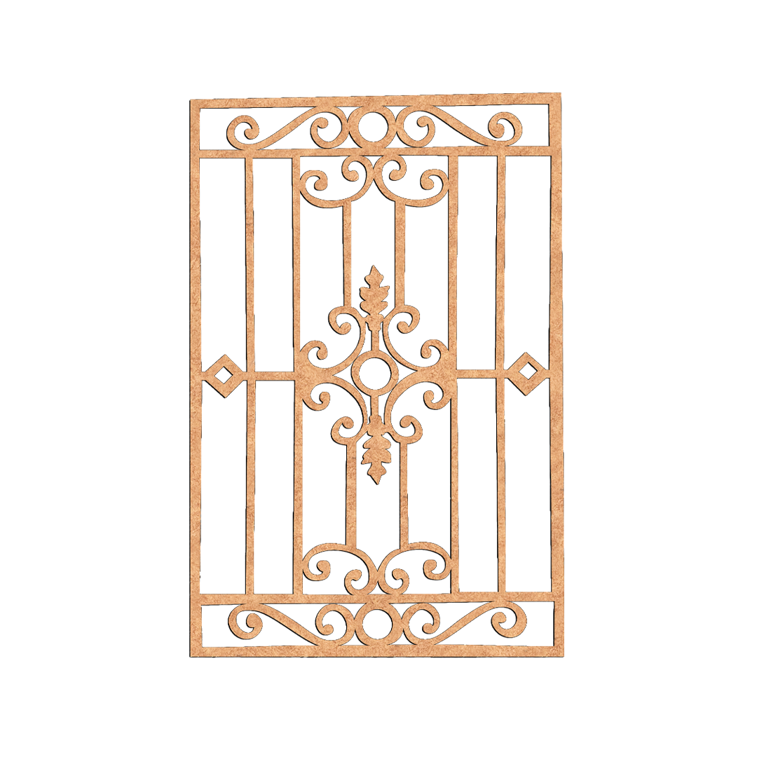 MDF Classic Grill Panel Design Cutout DIY Craft Wall Decor Art for painting