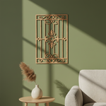 MDF Classic Grill Panel Design Cutout DIY Craft Wall Decor Art for painting, mounted on wall