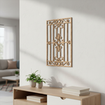 MDF Classic Grill Panel Design Cutout DIY Craft Wall Decor Art for painting, mounted on wall