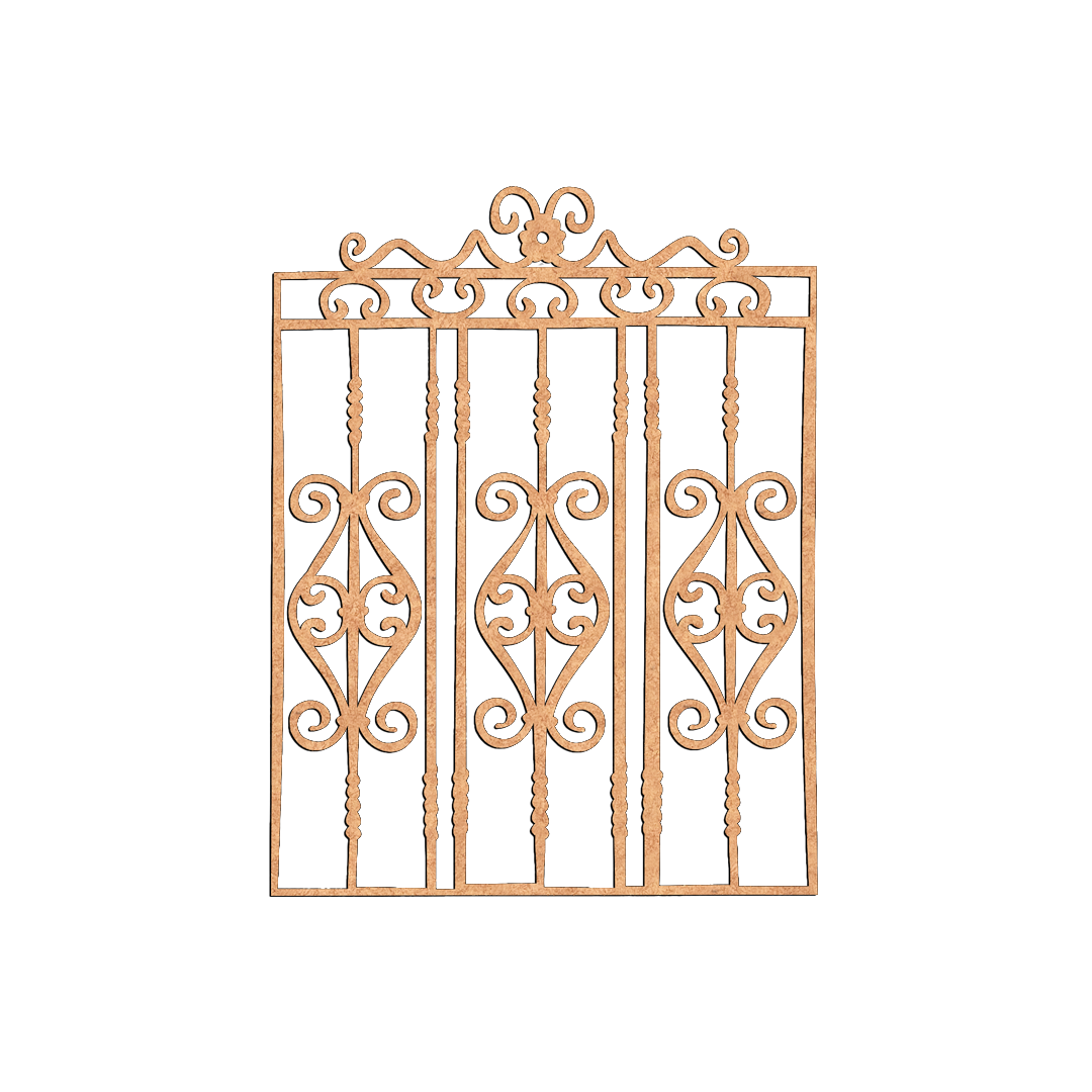 MDF Ornate Grill Panel Design Cutout DIY Wall Decor Art Plus for painting
