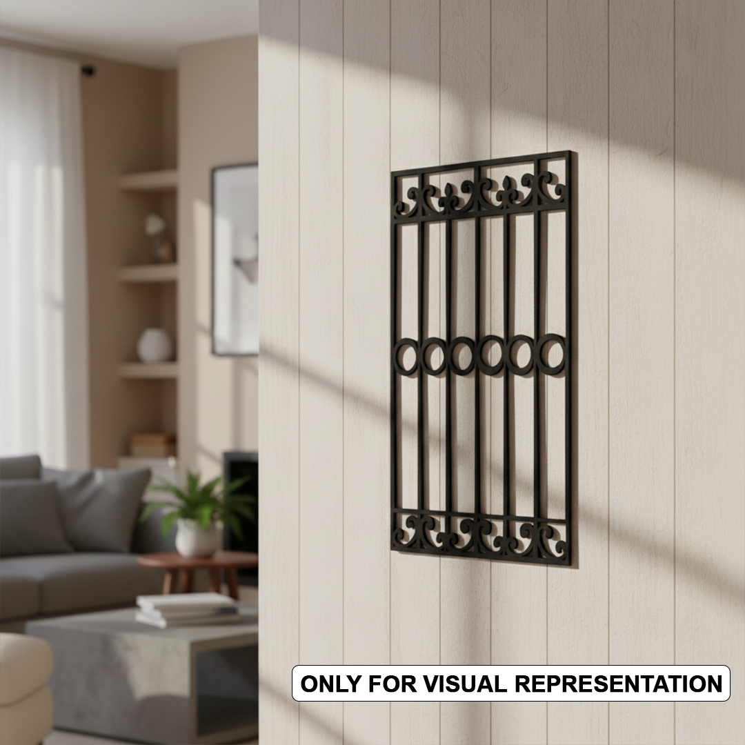 MDF Minimal Grill Panel Design Cutout DIY Wall Decor Art Pro  mounted on wall