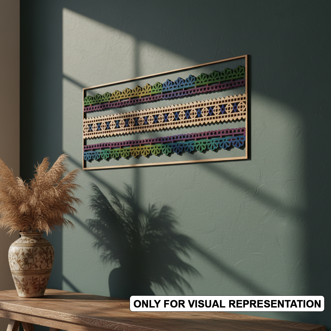 MDF Tribal Pattern Panel Design Cutout DIY Wall Decor Art XL  and decoration mounted on wall