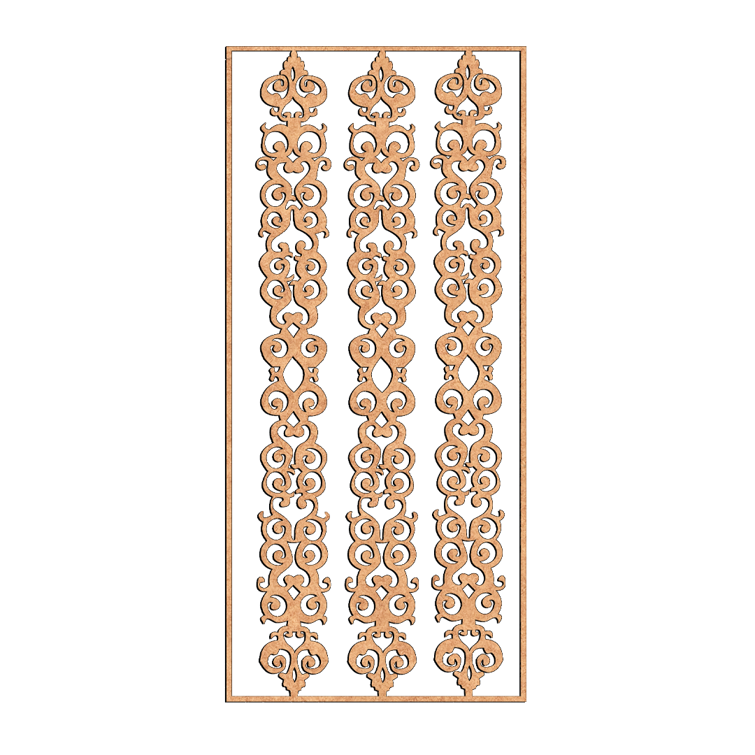 MDF Ornate Scroll Panel Design Cutout DIY Wall Decor Arts XL for painting and decoration