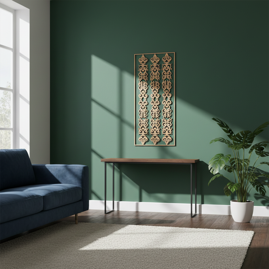 MDF Ornate Scroll Panel Design Cutout DIY Wall Decor Arts XL for painting and decoration mounted on wall
