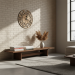 MDF Floral Roman Wall Clock Design Cutout DIY Decor Art XL for painting and decoration hanging on wall