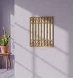 MDF Elegant Grill Panel Design Cutout DIY Wall Decor Art XXL for painting and decoration hanging on wall