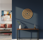 MDF Mandala Round Panel Design Cutout DIY Wall Decor Art XL for painting and decoration mounted on wall