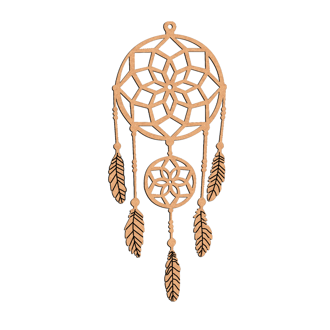 MDF Dreamcatcher Wall Hanging Design Cutout DIY Decor Art XL for painting and decoration