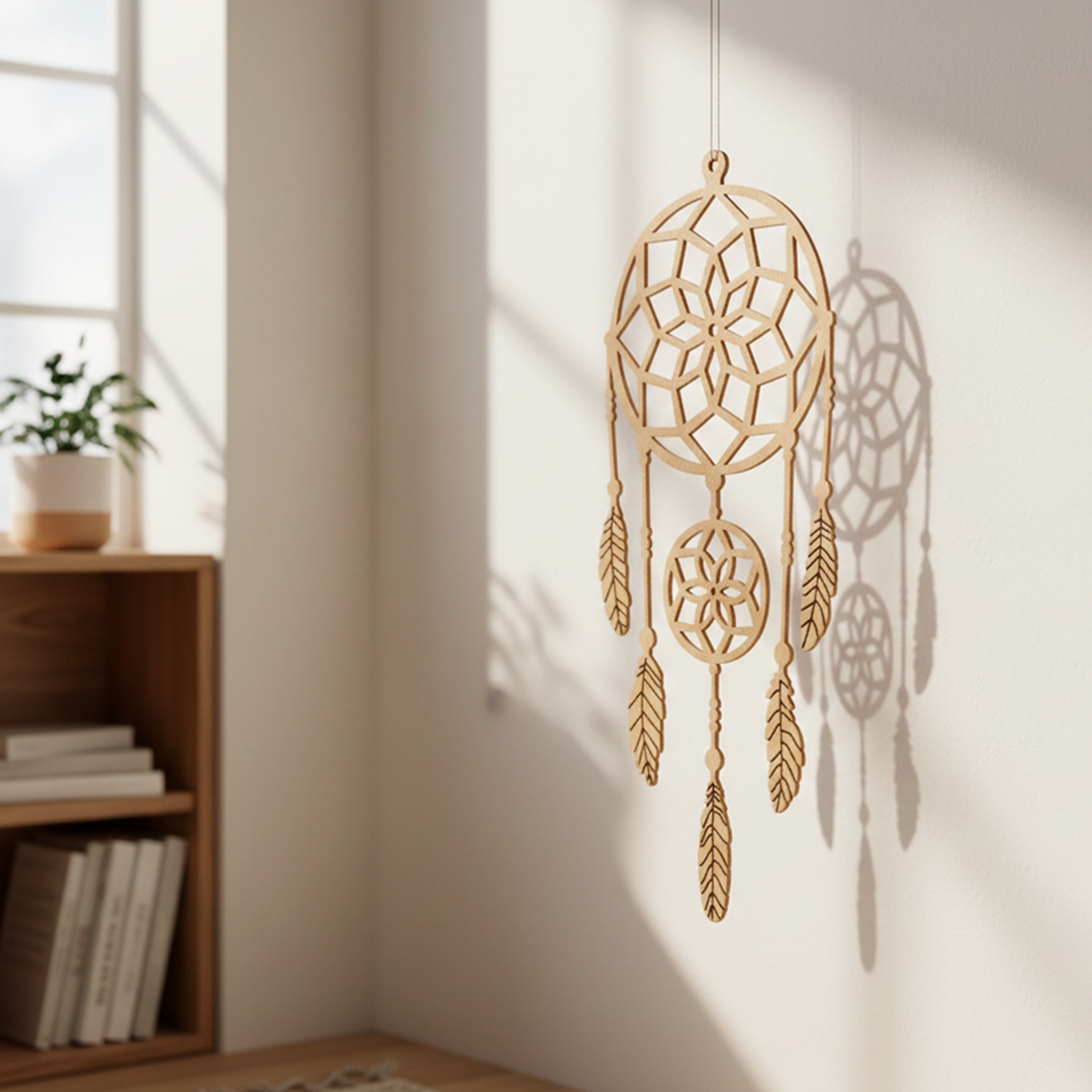 MDF Dreamcatcher Wall Hanging Design Cutout DIY Decor Art XL for painting and decoration hanging on wall