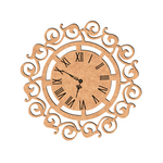 MDF Ornate Roman Wall Clock Design Cutout DIY Decor Art Pro+ for painting and decoration