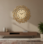 Painted MDF Ornate Roman Wall Clock Design Cutout DIY Decor Art Pro+  decoration mounted on wall