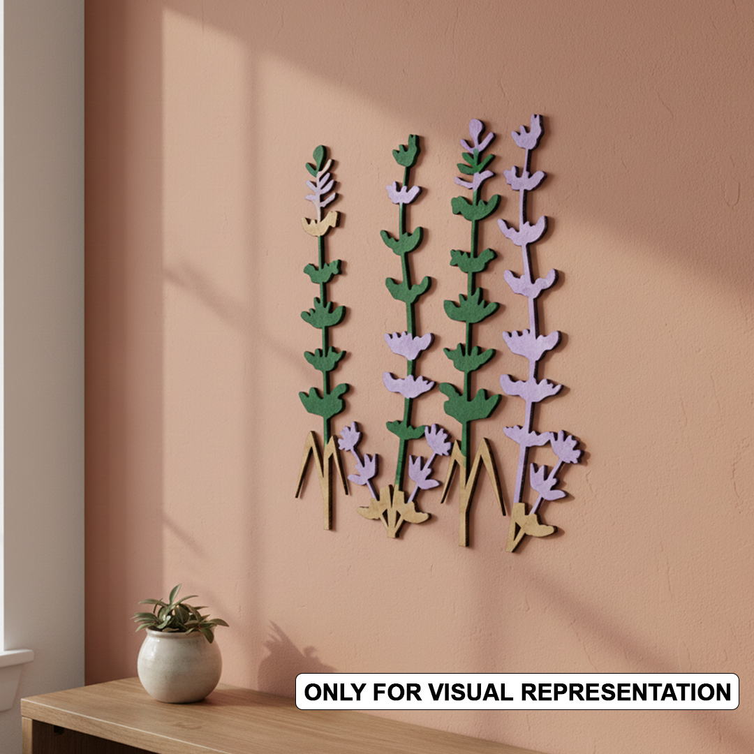 Painted MDF Floral Stem Cutouts Set for DIY Wall Decor Craft Art XL! for  craft mounted on wall