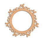 MDF Ornate Round Frame Cutout DIY Wall Decor Craft Art XL! for painting and decor