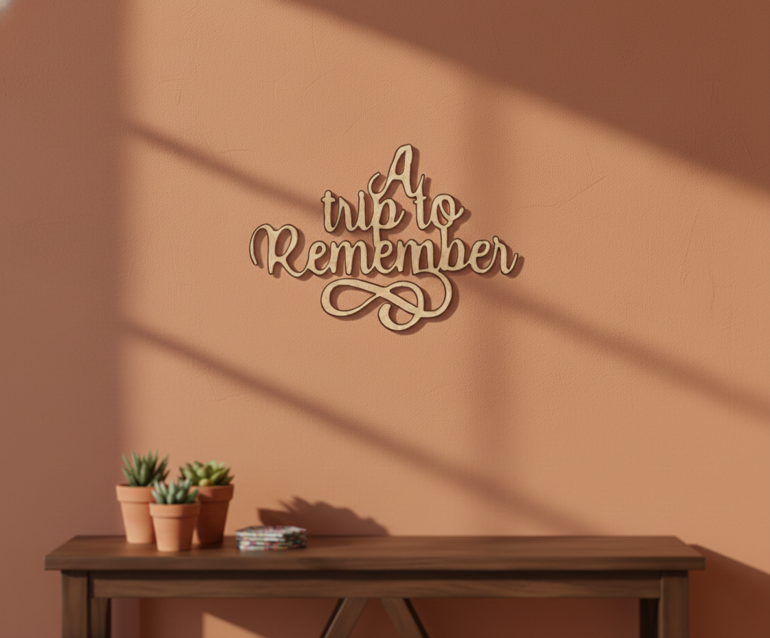 MDF A Trip to Remember Quote Cutout DIY Wall Decor Art XL!!! for painting mounted on wall