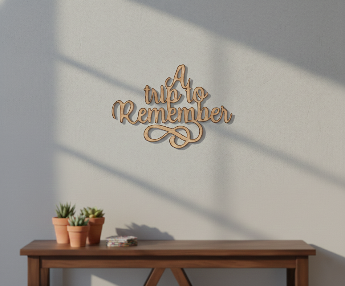 MDF A Trip to Remember Quote Cutout DIY Wall Decor Art XL!!! for painting mounted on wall