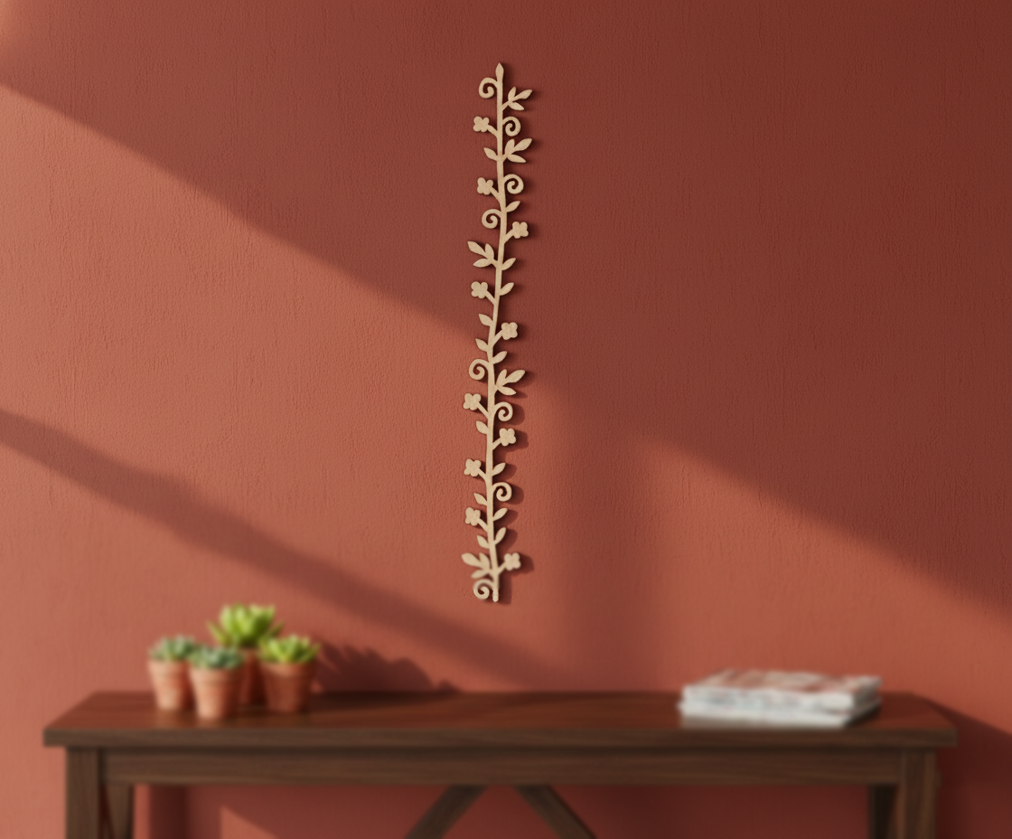 MDF Floral Vine Border Cutout DIY Wall Decor Craft Strip XL! for painting mounted on wall