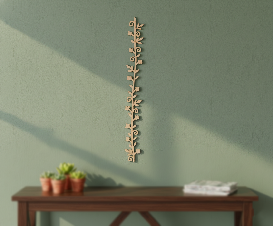 MDF Floral Vine Border Cutout DIY Wall Decor Craft Strip XL! for painting mounted on wall