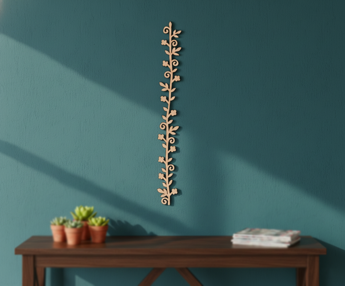 MDF Floral Vine Border Cutout DIY Wall Decor Craft Strip XL! for painting mounted on wall