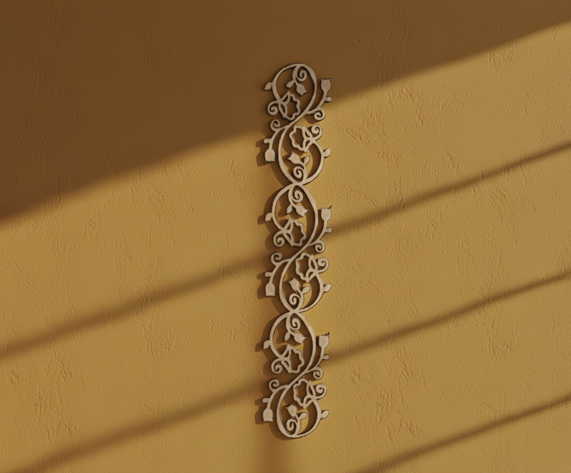 MDF Ornamental Vine Border Cutout DIY Wall Decor Strip Art for painting mounted on wall