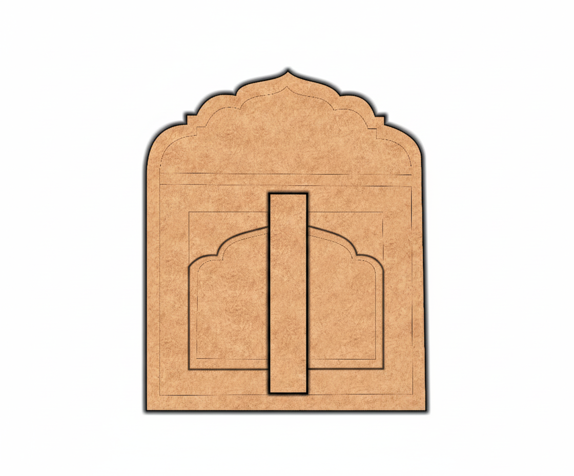 MDF Mughal Window Shutter Cutout DIY Wall Decor Frame for painting