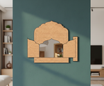 MDF Mughal Window Shutter Cutout DIY Wall Decor Frame for painting open window mounted on pillar