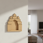 MDF Mini Mandir Temple DIY Pooja Stand Decor Base Stand MDF mounted on wall