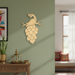 MDF Peacock Design DIY craft cutout wall decor base panel for painting and customization mounted on wall