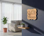 MDF Welcome Bird Wall Decor DIY Craft Quote Cutout Base, mounted on wall