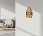 MDF Hello Lantern Wall Decor DIY Craft Quote Cutout Base mounted on wall