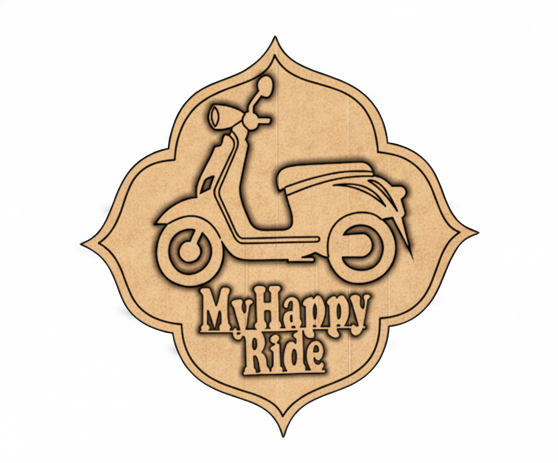 MDF Scooter Quote Wall Decor DIY craft cutout design base for painting and customization