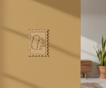MDF Squirrel Stamp Frame DIY Craft Design Laser Cut Art Wall for painting and decoration mounted on wall