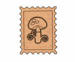 MDF Mushroom Stamp Frame DIY Craft Design Laser Cut Art Wall for painting and decoration