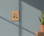 MDF Mushroom Stamp Frame DIY Craft Design Laser Cut Art Wall for painting and decoration mounted on wall