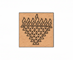 MDF Triangle Diya Wall Panel DIY Craft Design Laser Cut Arts for painting and decoration