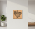 MDF Triangle Diya Wall Panel DIY Craft Design Laser Cut Arts for painting and decoration mounted on pillar 