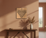 MDF Triangle Diya Wall Panel DIY Craft Design Laser Cut Arts for painting and decoration mounted on wall