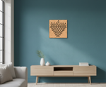 MDF Triangle Diya Wall Panel DIY Craft Design Laser Cut Arts for painting and decoration mounted on wall