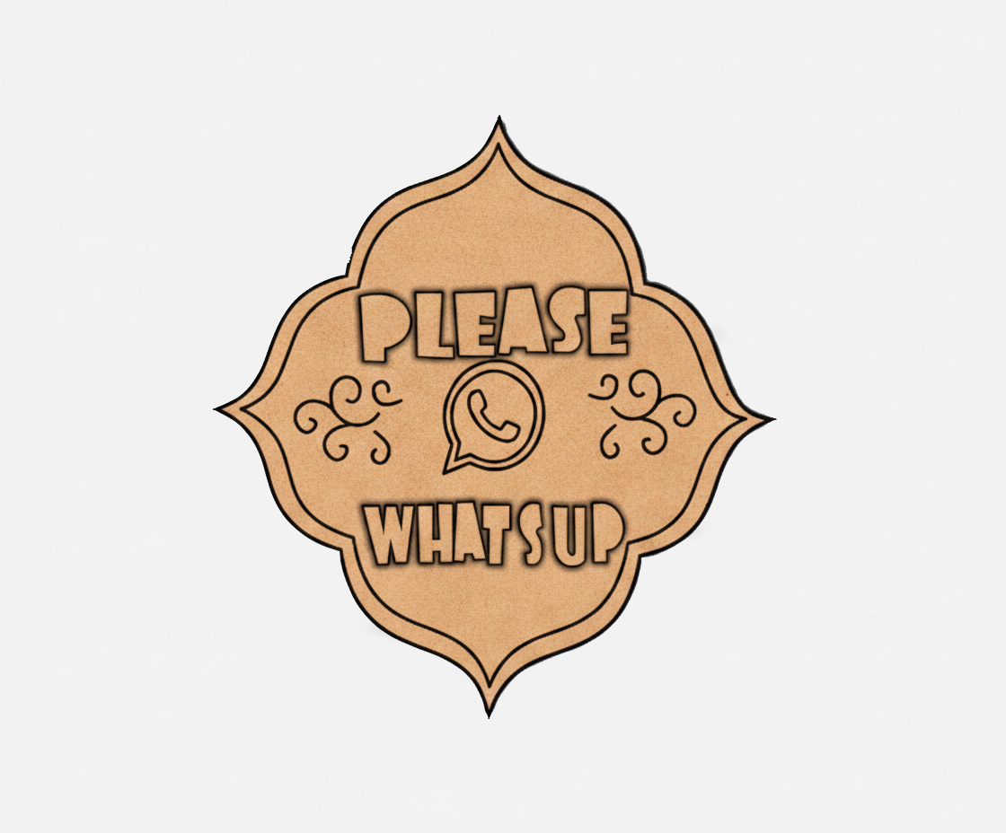 MDF Please Whats Up quote wall decor DIY craft cutout board for painting and art projects