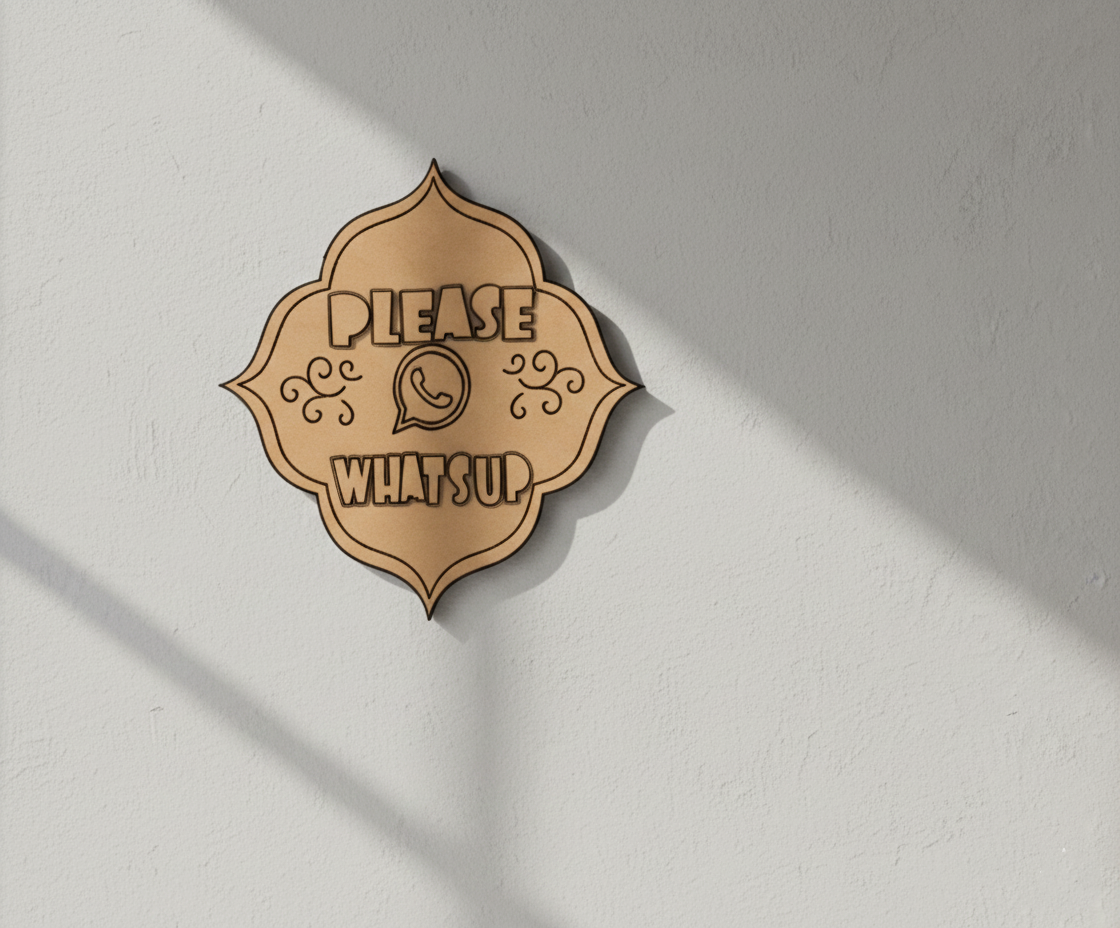 MDF Please Whats Up quote wall decor DIY craft cutout board for painting and art projects, mounted on wall