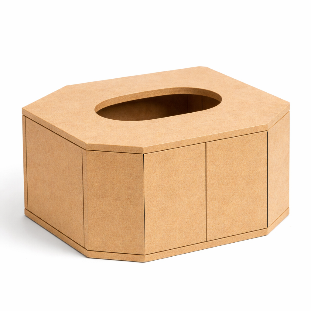 MDF tissue box holder DIY craft storage box for painting, resin art and home decor projects