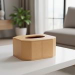 MDF tissue box holder is on table, DIY craft storage box for painting, resin art and home decor projects