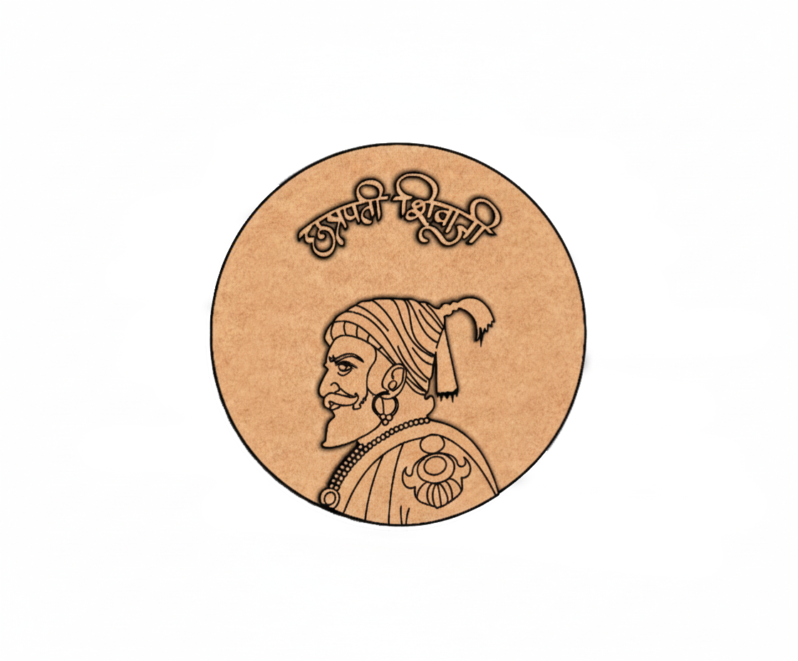 MDF Chhatrapati Shivaji Maharaj wall decor DIY craft cutout board for painting and art projects