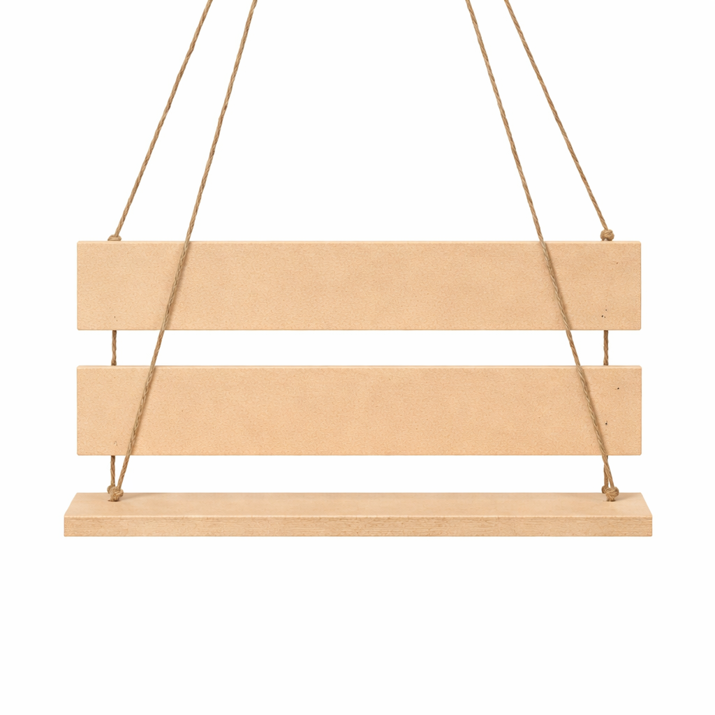 MDF Wall Hanging Shelf for DIY Decor and Storage Display