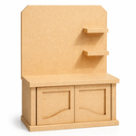 MDF mini cabinet shelf unit with drawers and shelves for DIY decor organizer