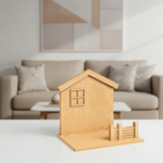 MDF mini house scene design DIY craft decor display base for diorama and creative projects