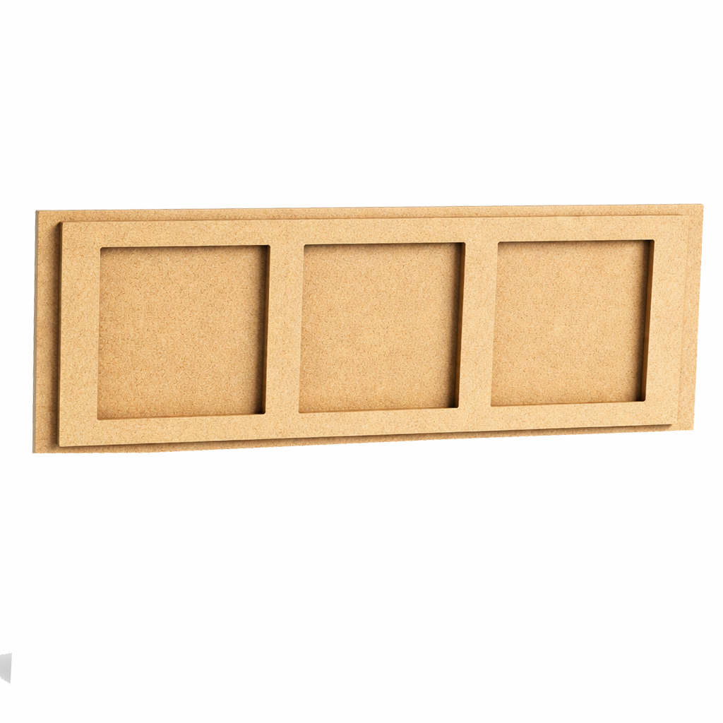 MDF Triple Frame Wall Panel DIY Decor Craft Display Board