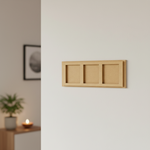 MDF Triple Frame Wall Panel DIY Decor Craft Display Board, mounted on wall