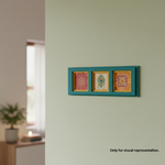 Painted MDF Triple Frame Wall Panel DIY Decor Craft Display Board, mounted on wall